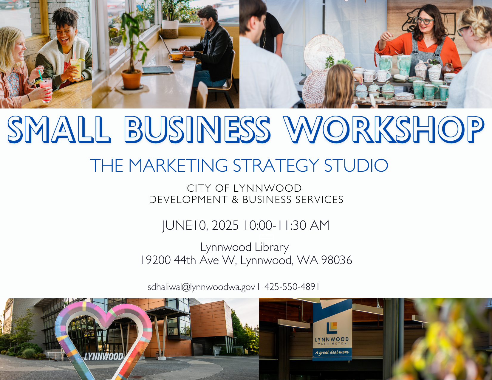 Event Promo Photo For Lynnwood Small Business Basics Workshop: The Marketing Strategy Studio